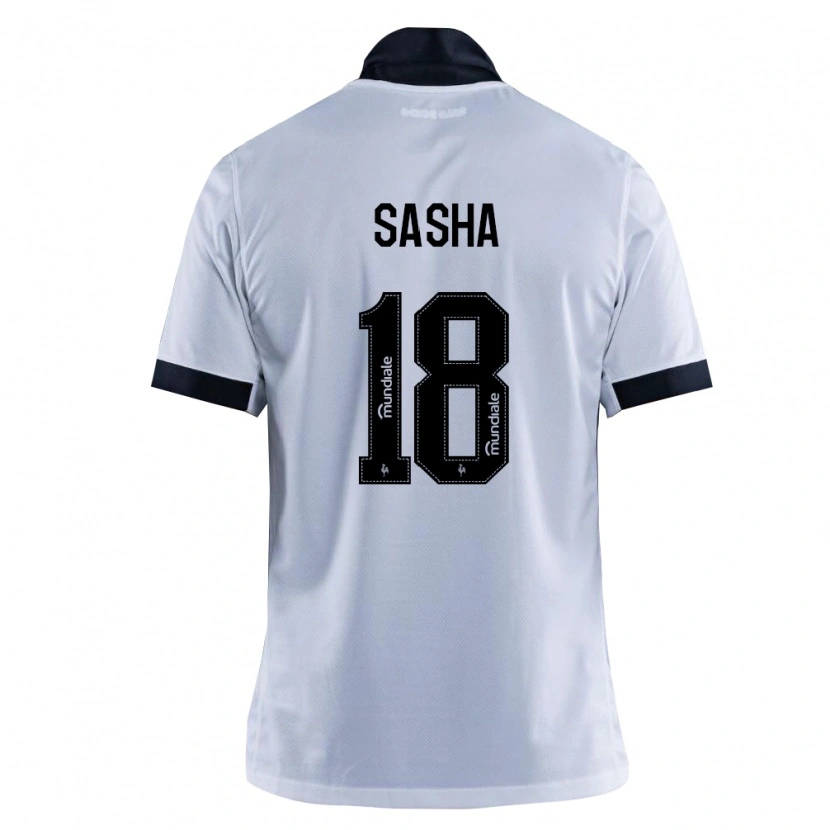 Danxen Heren Eduardo Sasha #18 Zwart Wit Uitshirt Uittenue 2026/27 T-Shirt