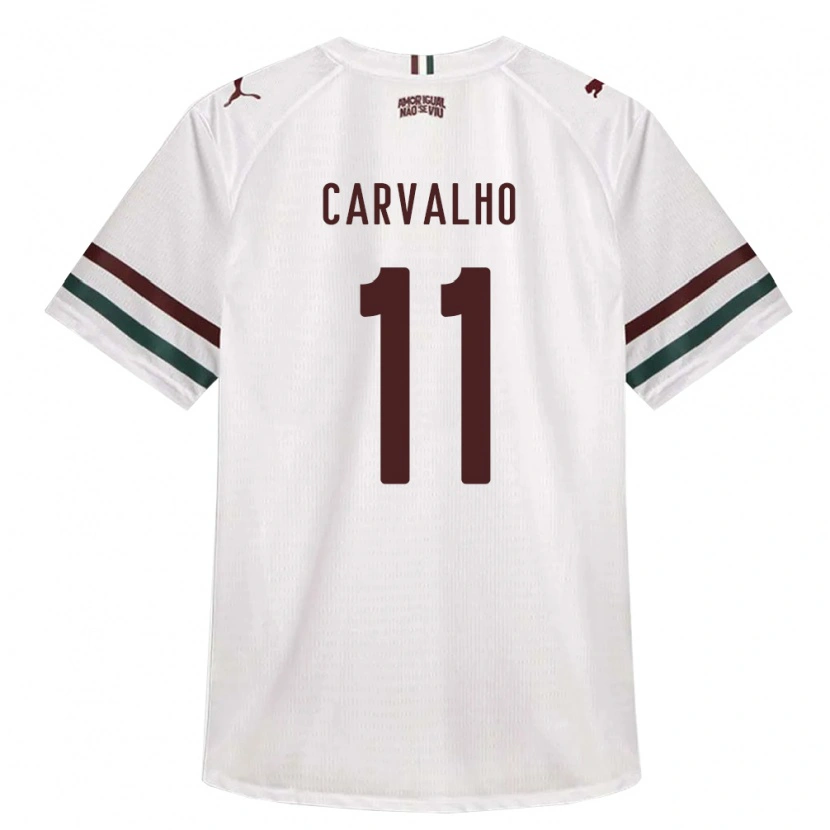 Danxen Heren Léo Carvalho #11 Wit Groen Bordeaux Rood Uitshirt Uittenue 2026/27 T-Shirt
