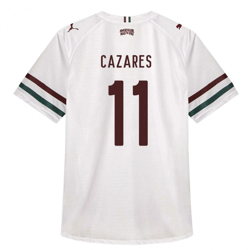 Danxen Heren Juan Cazares #11 Wit Groen Bordeaux Rood Uitshirt Uittenue 2026/27 T-Shirt