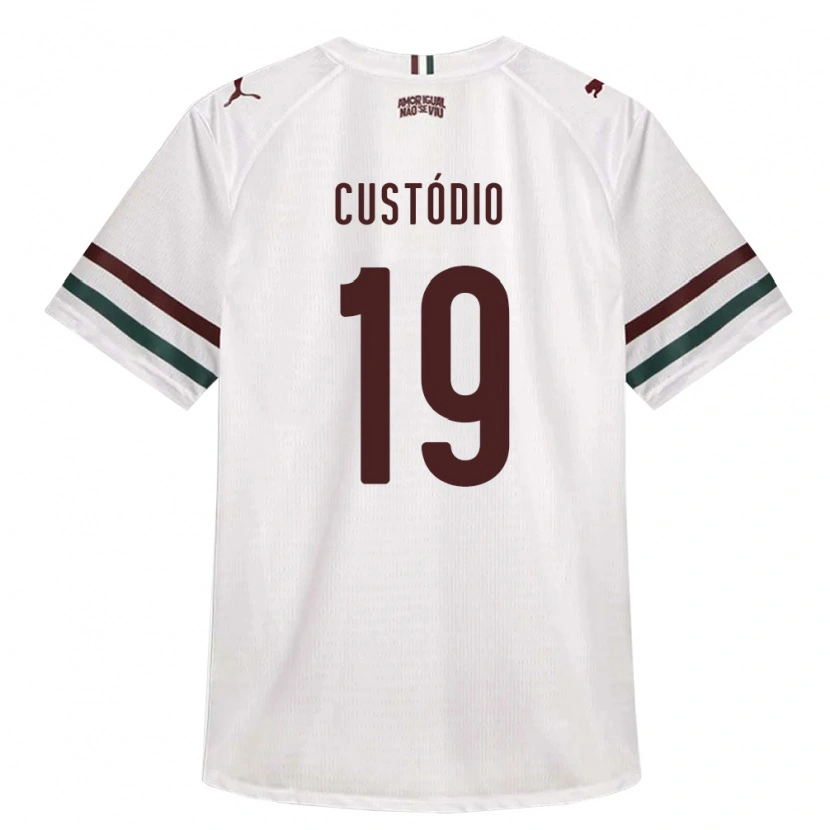 Danxen Heren Gustavo Custódio #19 Wit Groen Bordeaux Rood Uitshirt Uittenue 2026/27 T-Shirt
