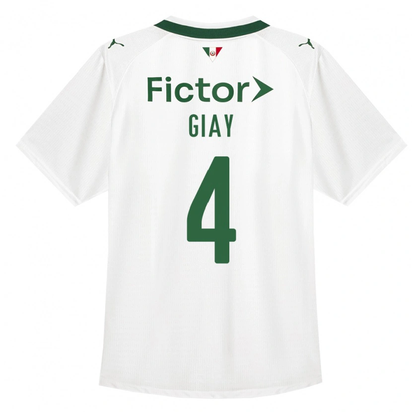 Danxen Heren Agustín Giay #4 Groen Wit Uitshirt Uittenue 2026/27 T-Shirt