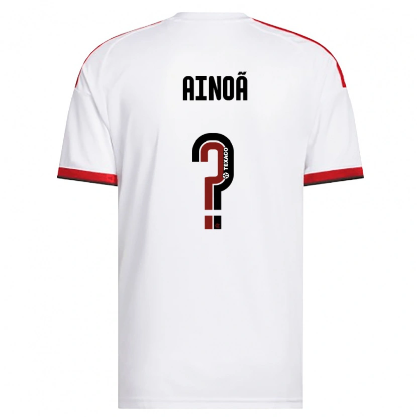 Danxen Heren Ainoã #0 Wit Rood Zwart Uitshirt Uittenue 2026/27 T-Shirt