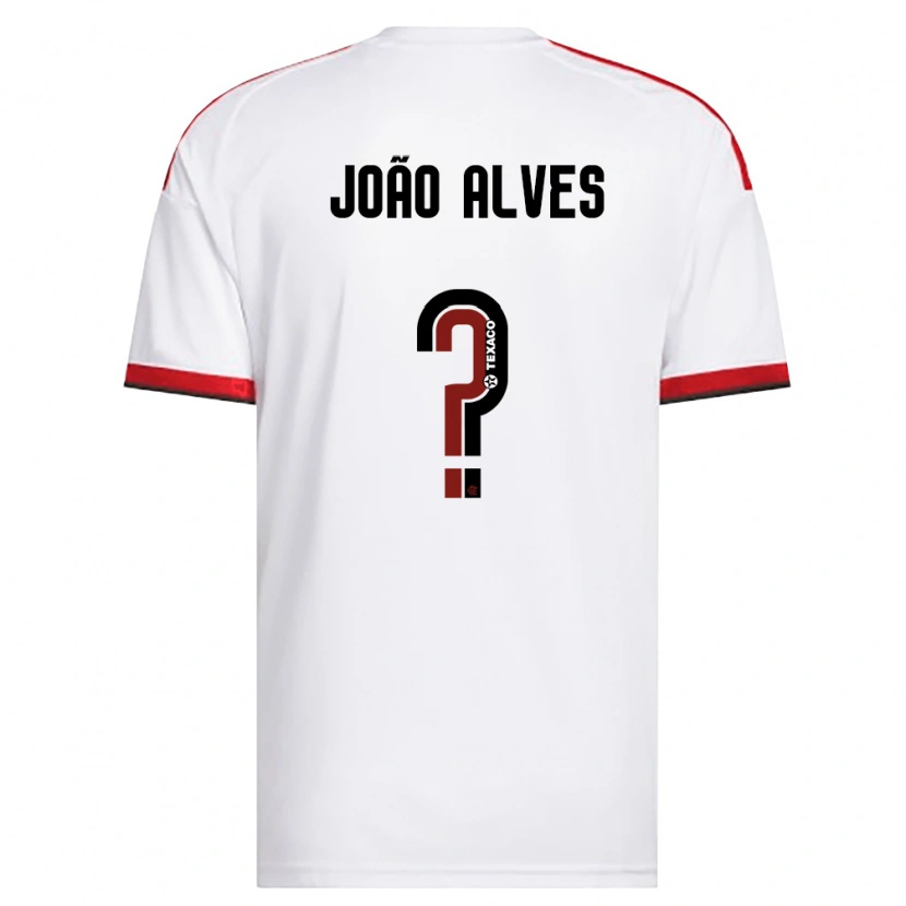 Danxen Heren João Alves #0 Wit Rood Zwart Uitshirt Uittenue 2026/27 T-Shirt