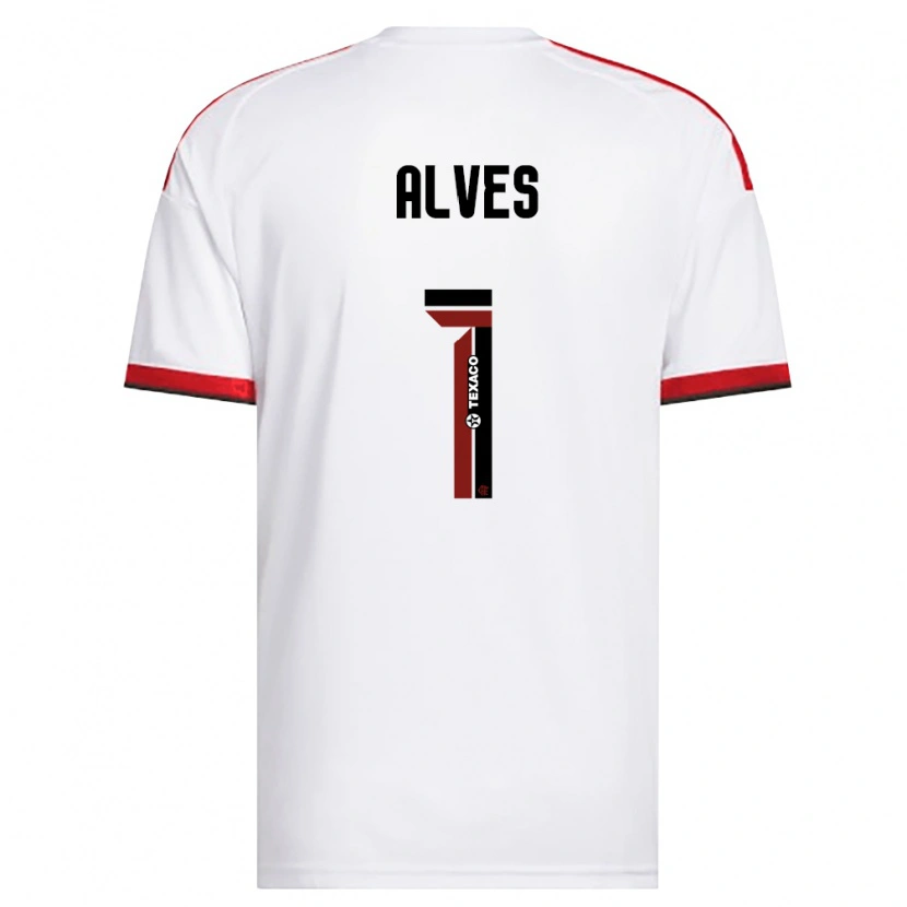 Danxen Heren Diego Alves #1 Wit Rood Zwart Uitshirt Uittenue 2026/27 T-Shirt