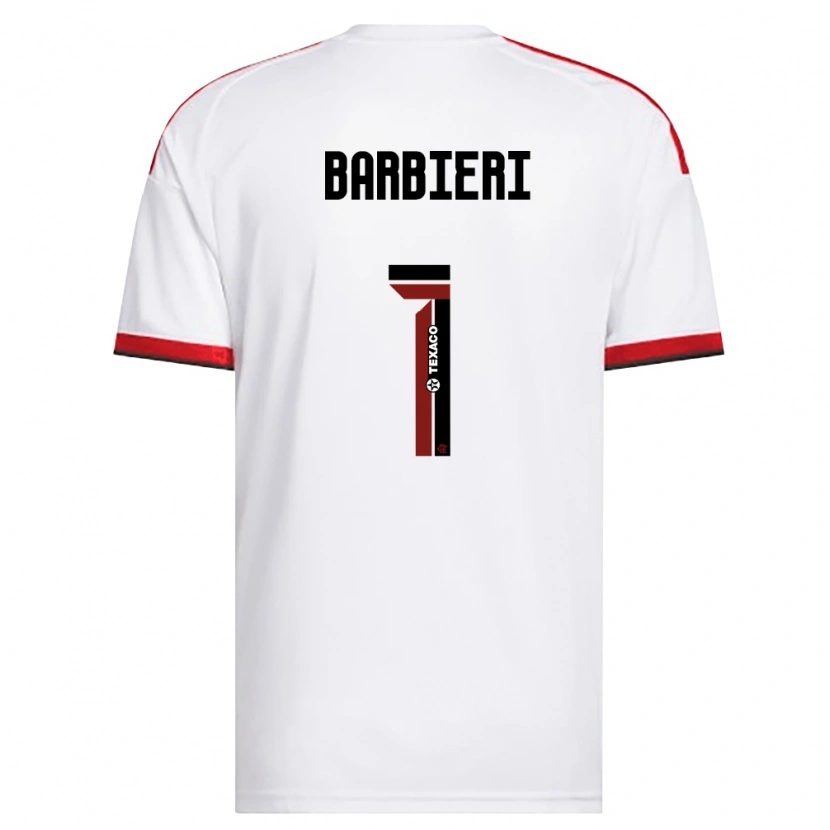 Danxen Heren Gabi Barbieri #1 Wit Rood Zwart Uitshirt Uittenue 2026/27 T-Shirt