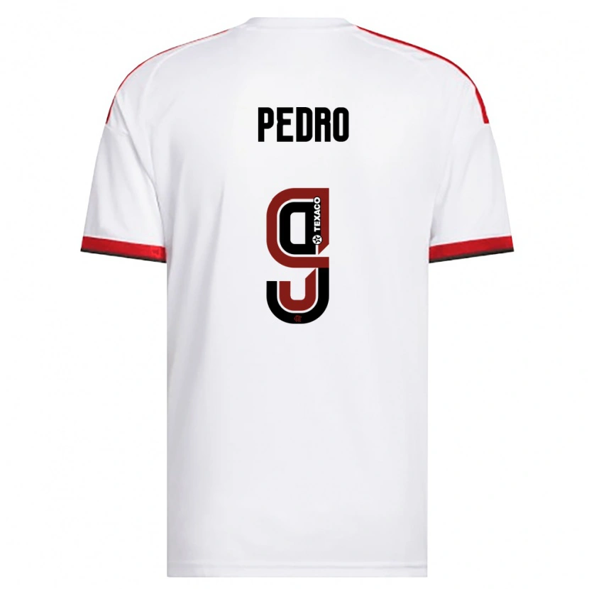Danxen Heren Pedro Guilherme Abreu Dos Santos #9 Wit Rood Zwart Uitshirt Uittenue 2026/27 T-Shirt