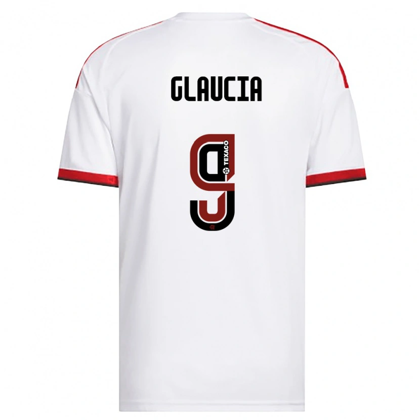 Danxen Heren Glaucia #9 Wit Rood Zwart Uitshirt Uittenue 2026/27 T-Shirt