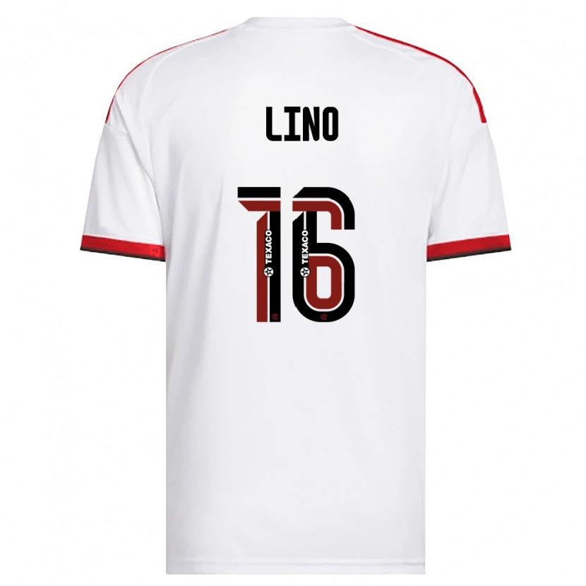 Danxen Heren Samuel Lino #16 Wit Rood Zwart Uitshirt Uittenue 2026/27 T-Shirt