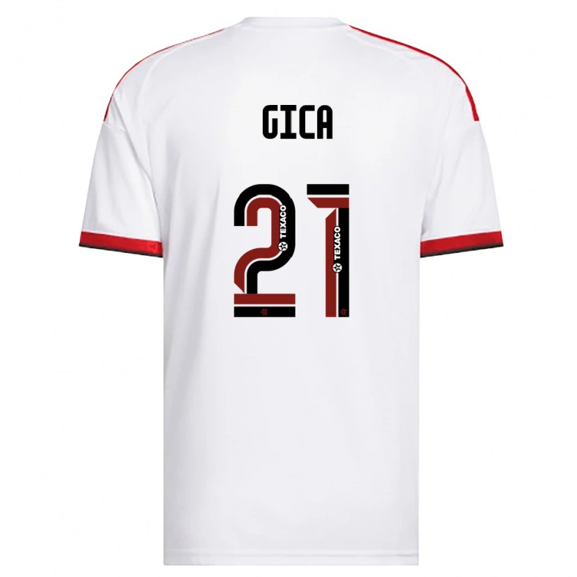 Danxen Heren Gica #21 Wit Rood Zwart Uitshirt Uittenue 2026/27 T-Shirt