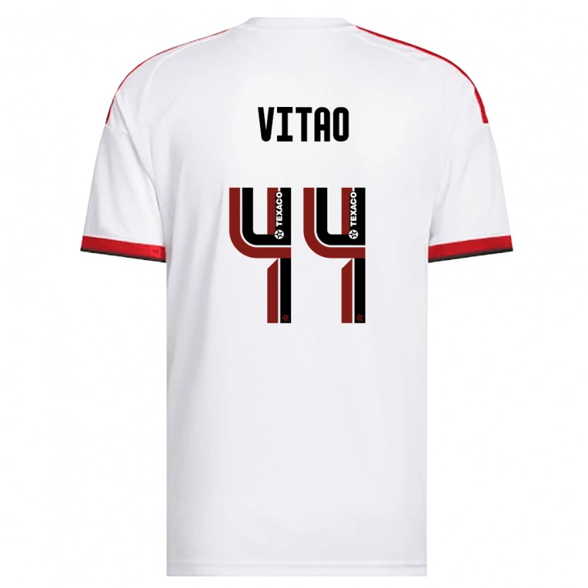 Danxen Heren Vitor Eduardo Da Silva Matos #44 Wit Rood Zwart Uitshirt Uittenue 2026/27 T-Shirt