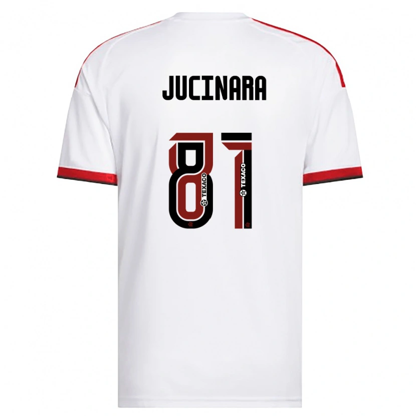 Danxen Heren Jucinara #81 Wit Rood Zwart Uitshirt Uittenue 2026/27 T-Shirt
