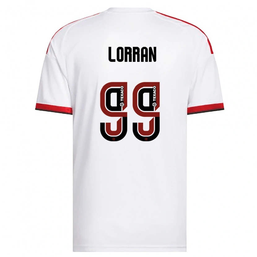 Danxen Heren Lorran Lucas Pereira De Sousa #99 Wit Rood Zwart Uitshirt Uittenue 2026/27 T-Shirt
