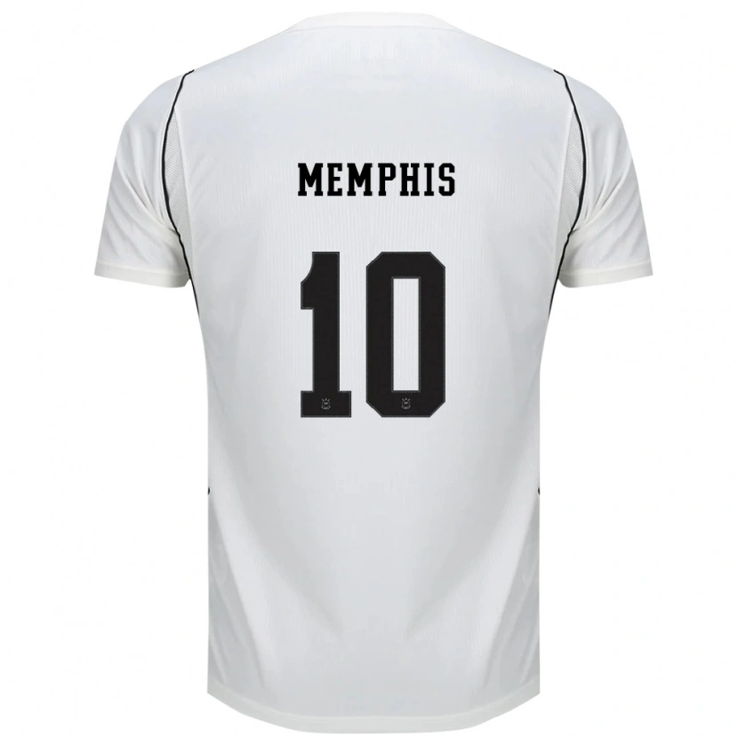 Danxen Heren Memphis Depay #10 Wit Zwart Rood Thuisshirt Thuistenue 2026/27 T-Shirt
