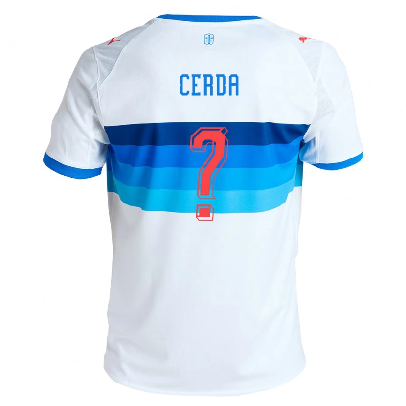Danxen Dames Axel Cerda #0 Wit Hemelsblauw Thuisshirt Thuistenue 2026/27 T-Shirt