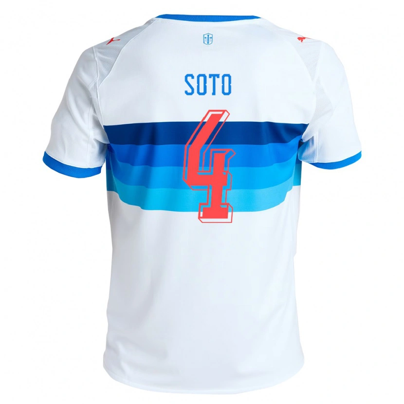 Danxen Dames Guillermo Soto #4 Wit Hemelsblauw Thuisshirt Thuistenue 2026/27 T-Shirt