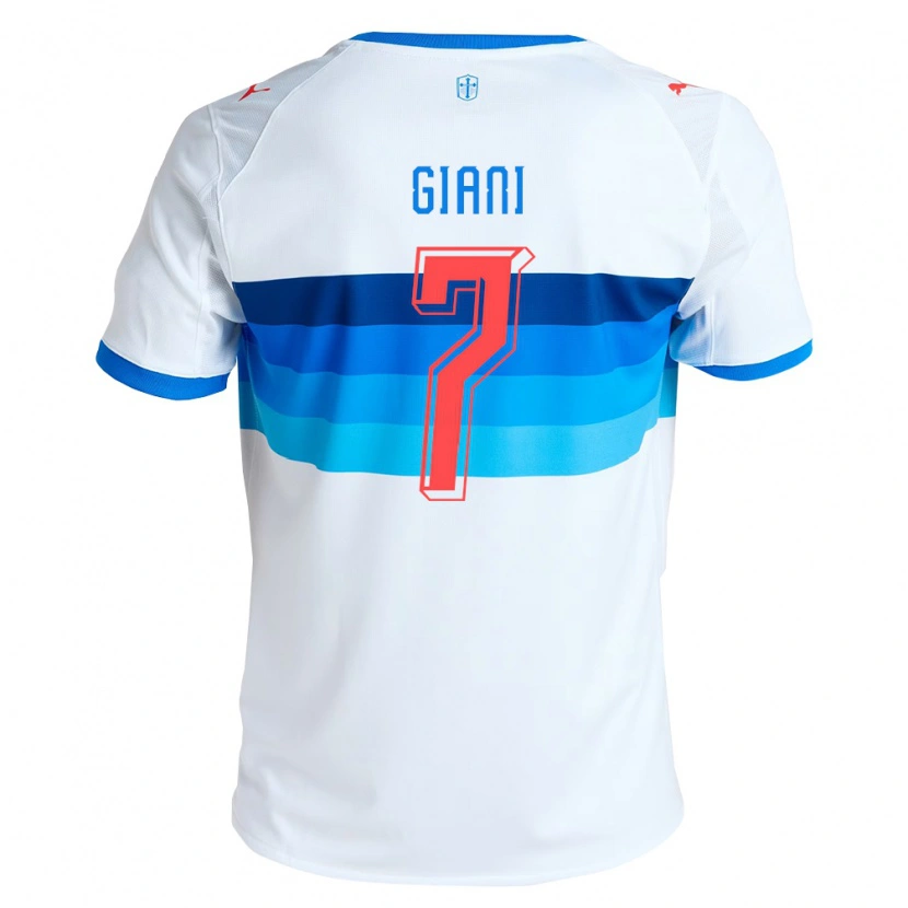 Danxen Dames Justo Giani #7 Wit Hemelsblauw Thuisshirt Thuistenue 2026/27 T-Shirt