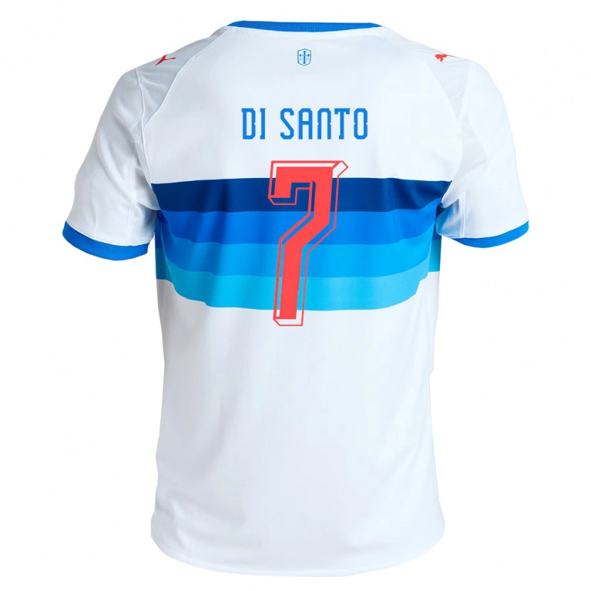 Danxen Dames Franco Di Santo #7 Wit Hemelsblauw Thuisshirt Thuistenue 2026/27 T-Shirt