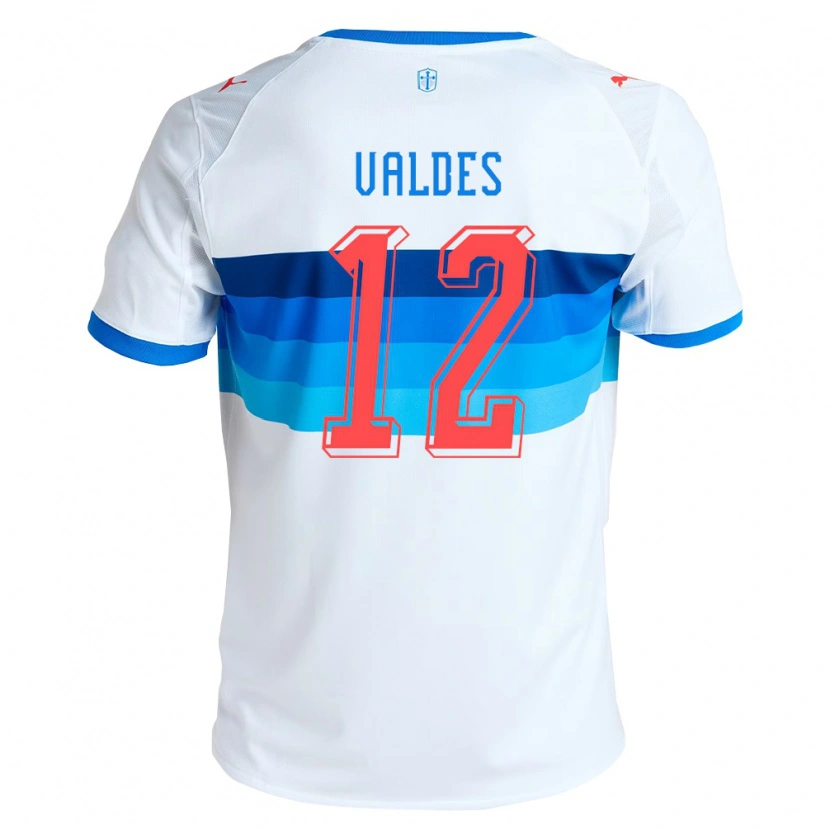 Danxen Dames Francisco Valdés #12 Wit Hemelsblauw Thuisshirt Thuistenue 2026/27 T-Shirt