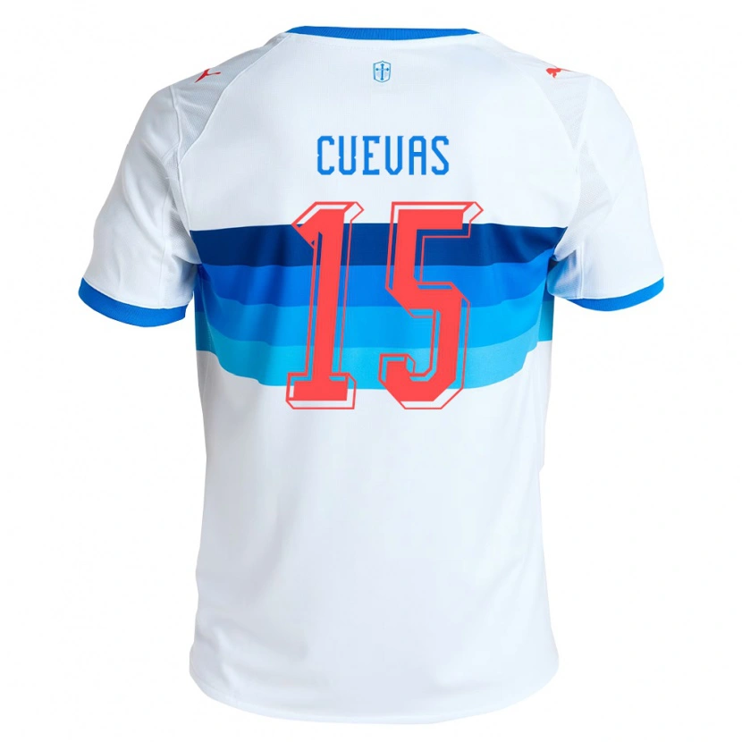 Danxen Dames Cristian Cuevas #15 Wit Hemelsblauw Thuisshirt Thuistenue 2026/27 T-Shirt