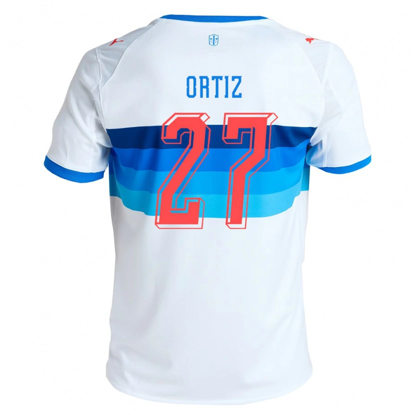 Danxen Dames Jorge Ortiz #27 Wit Hemelsblauw Thuisshirt Thuistenue 2026/27 T-Shirt