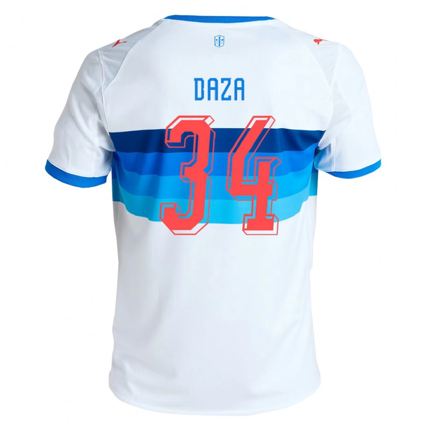 Danxen Dames Francisco Daza #34 Wit Hemelsblauw Thuisshirt Thuistenue 2026/27 T-Shirt