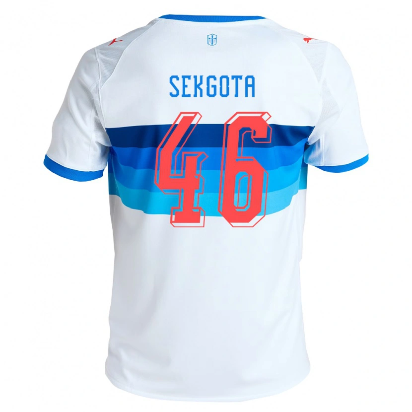 Danxen Dames Jeffrey Sekgota #46 Wit Hemelsblauw Thuisshirt Thuistenue 2026/27 T-Shirt