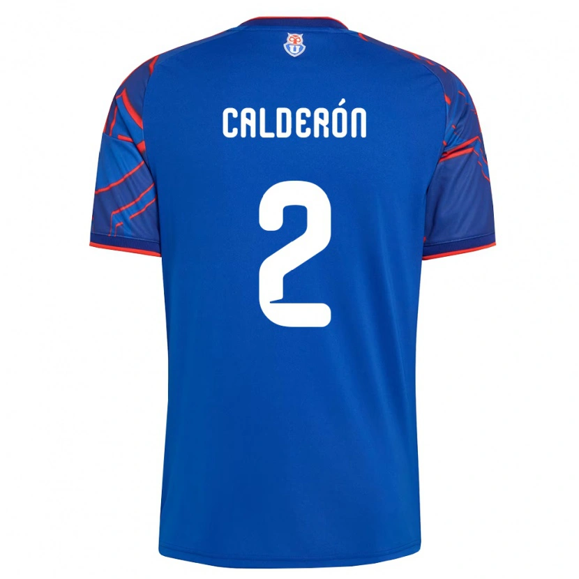 Danxen Dames Franco Calderón #2 Koninklijk Blauw Rood Thuisshirt Thuistenue 2026/27 T-Shirt