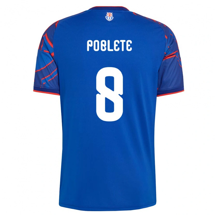 Danxen Dames Israel Poblete #8 Koninklijk Blauw Rood Thuisshirt Thuistenue 2026/27 T-Shirt