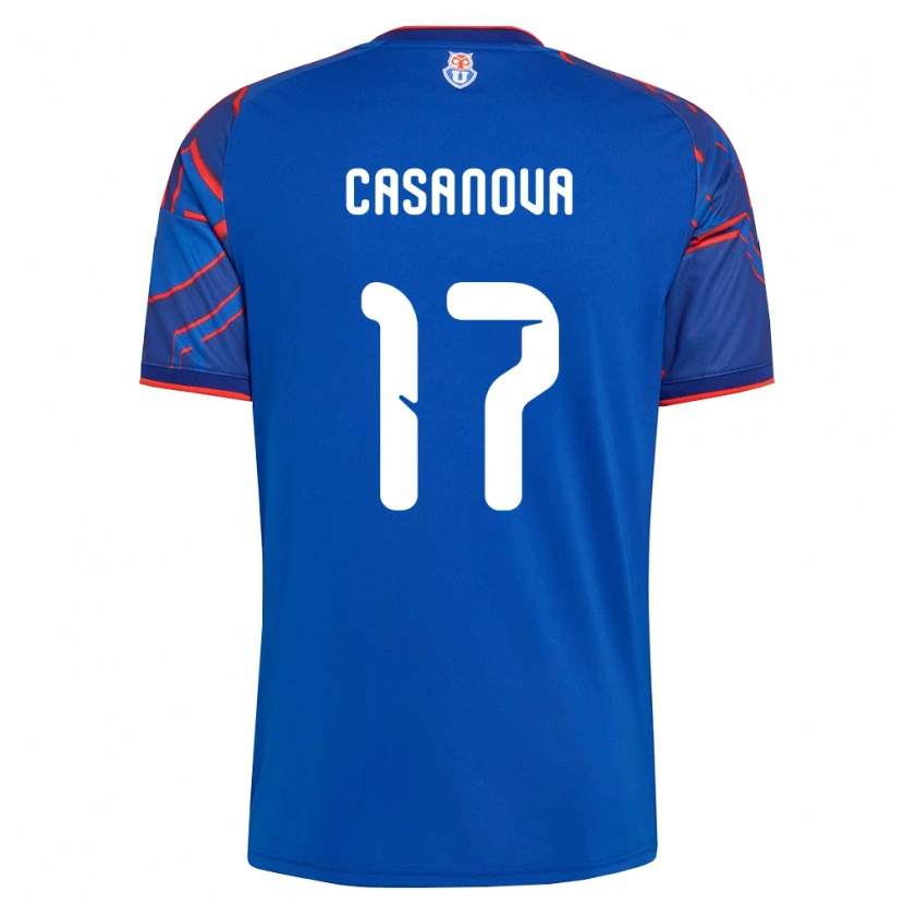 Danxen Dames Luis Casanova #17 Koninklijk Blauw Rood Thuisshirt Thuistenue 2026/27 T-Shirt