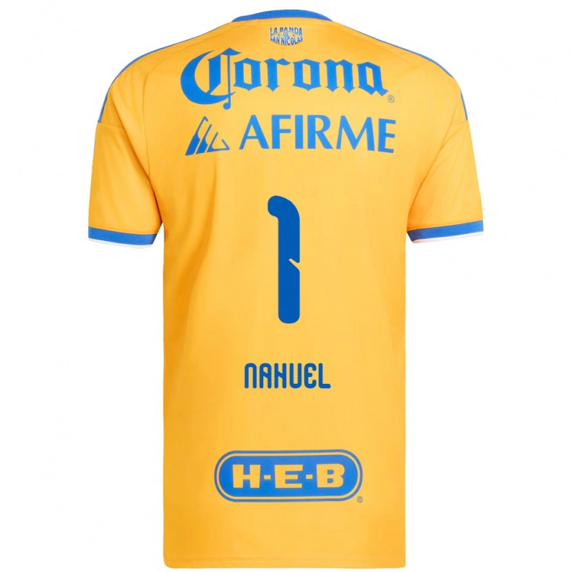 Danxen Dames Nahuel Guzmán #1 Geel Blauw Thuisshirt Thuistenue 2026/27 T-Shirt