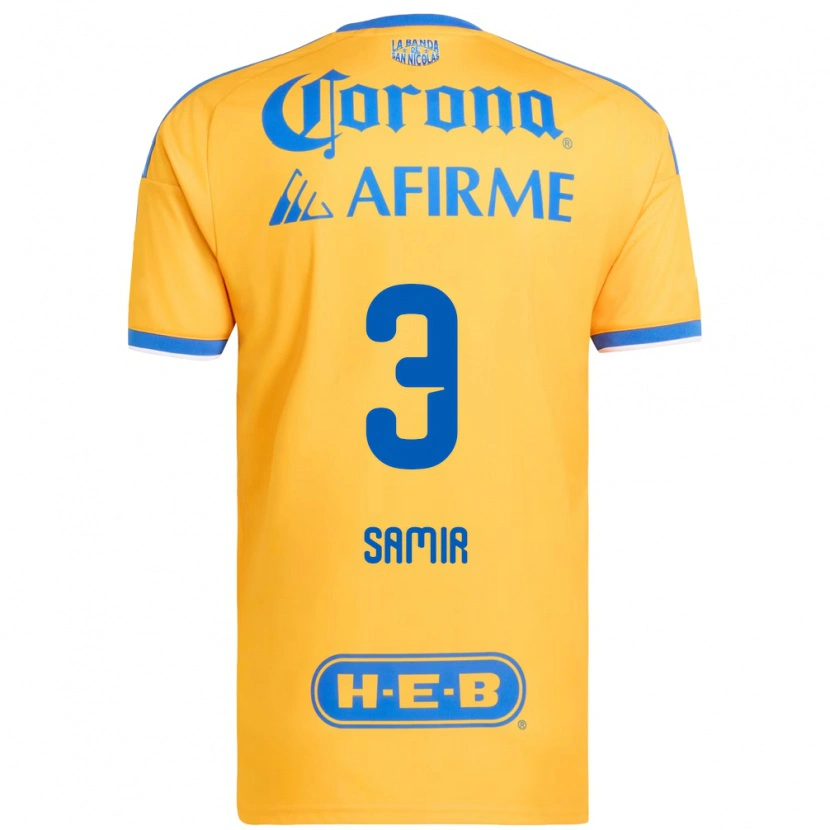 Danxen Dames Samir Caetano #3 Geel Blauw Thuisshirt Thuistenue 2026/27 T-Shirt