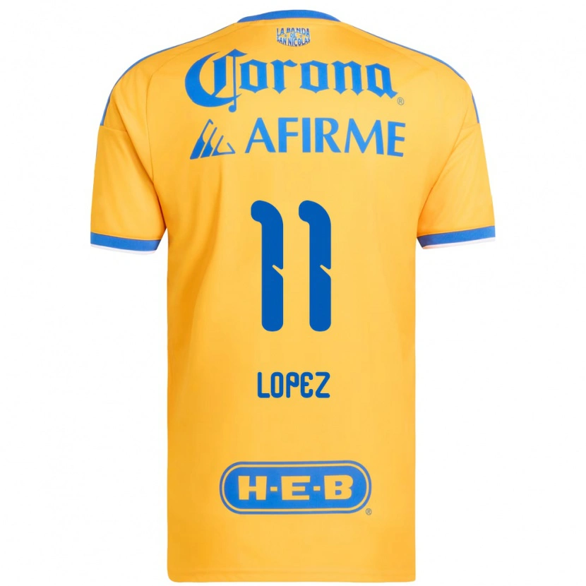Danxen Dames Nicolas Lopez #11 Geel Blauw Thuisshirt Thuistenue 2026/27 T-Shirt