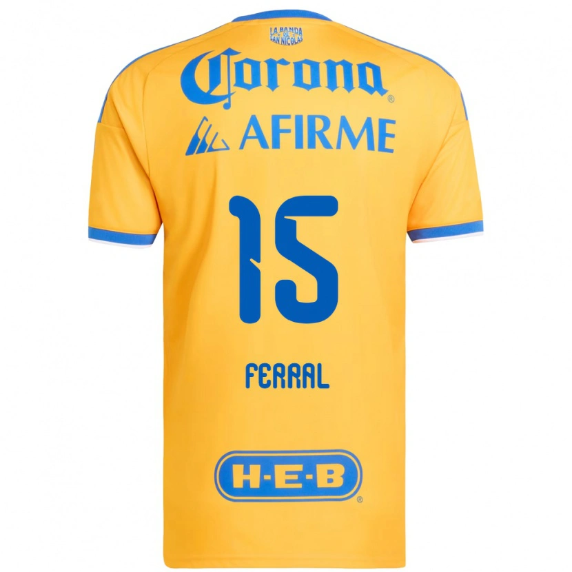 Danxen Dames Cristina Ferral #15 Geel Blauw Thuisshirt Thuistenue 2026/27 T-Shirt