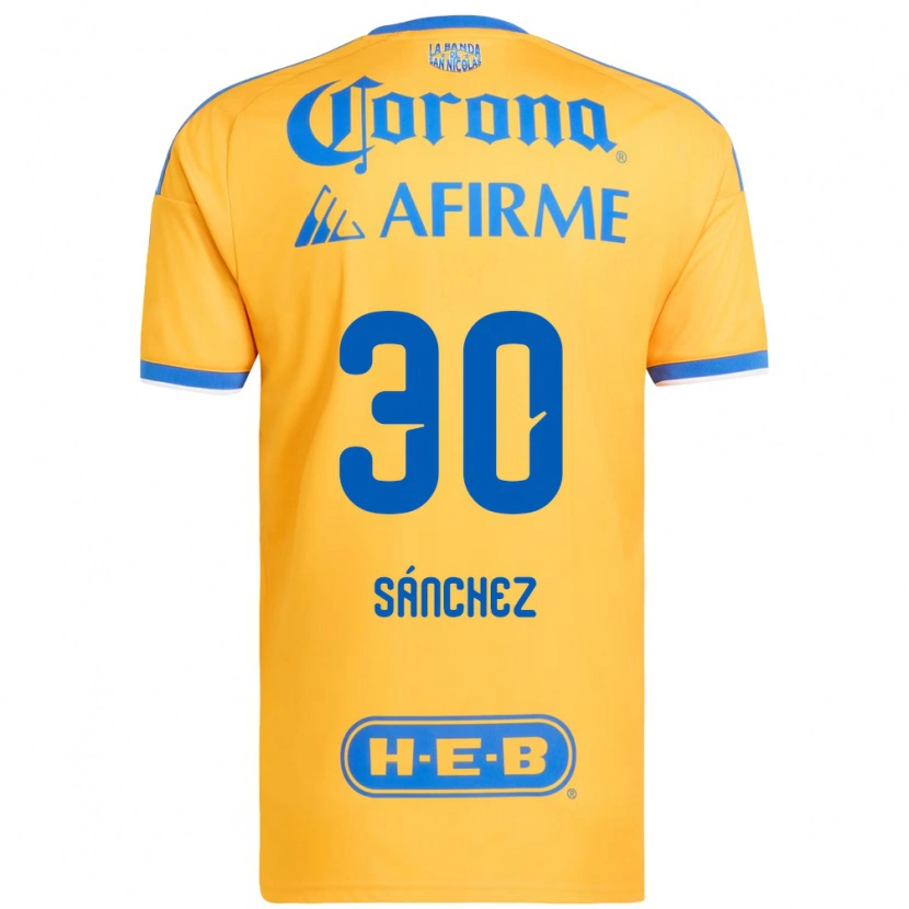 Danxen Dames Diego Sánchez #30 Geel Blauw Thuisshirt Thuistenue 2026/27 T-Shirt