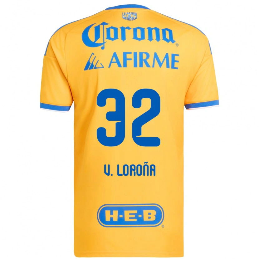 Danxen Dames Vladímir Loroña #32 Geel Blauw Thuisshirt Thuistenue 2026/27 T-Shirt