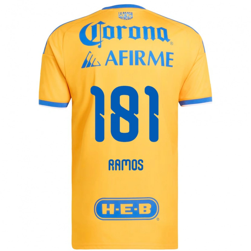 Danxen Dames Anthony Ramos #181 Geel Blauw Thuisshirt Thuistenue 2026/27 T-Shirt