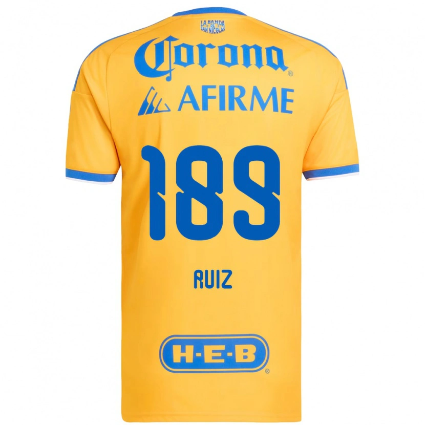 Danxen Dames Óscar Ruiz #189 Geel Blauw Thuisshirt Thuistenue 2026/27 T-Shirt