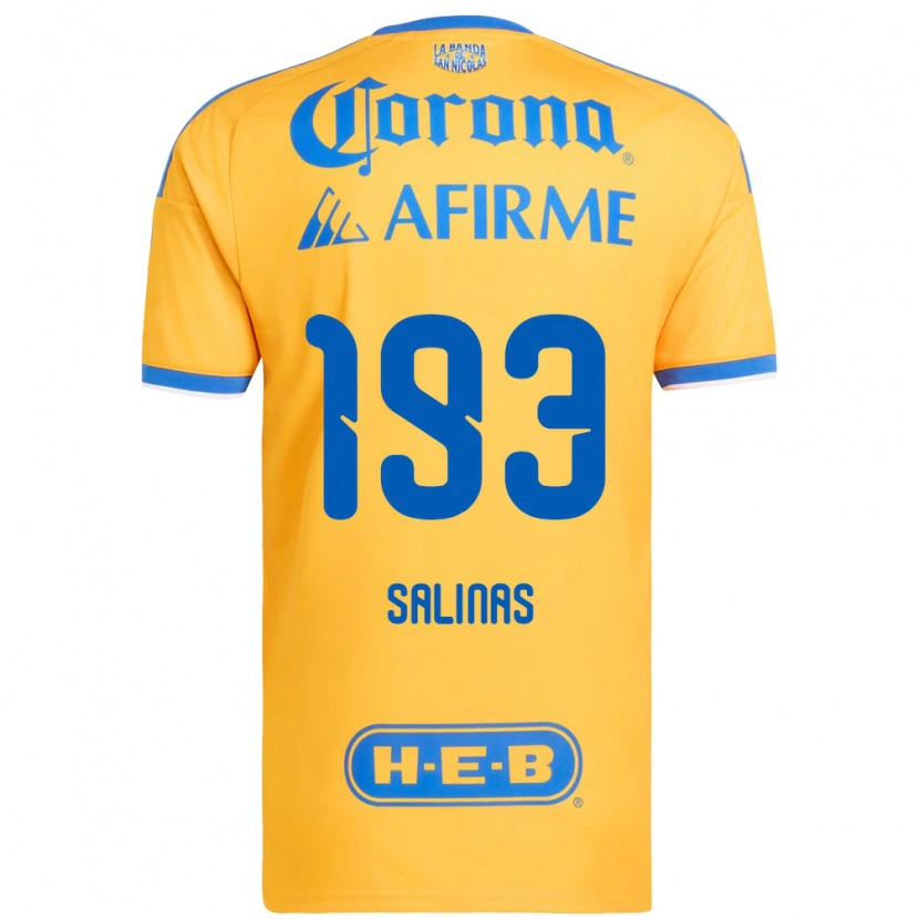 Danxen Dames Marcelo Salinas #193 Geel Blauw Thuisshirt Thuistenue 2026/27 T-Shirt
