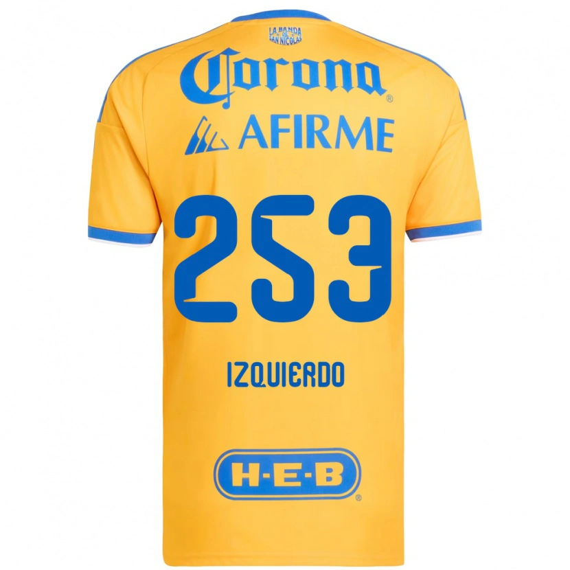 Danxen Dames Diego Izquierdo #253 Geel Blauw Thuisshirt Thuistenue 2026/27 T-Shirt
