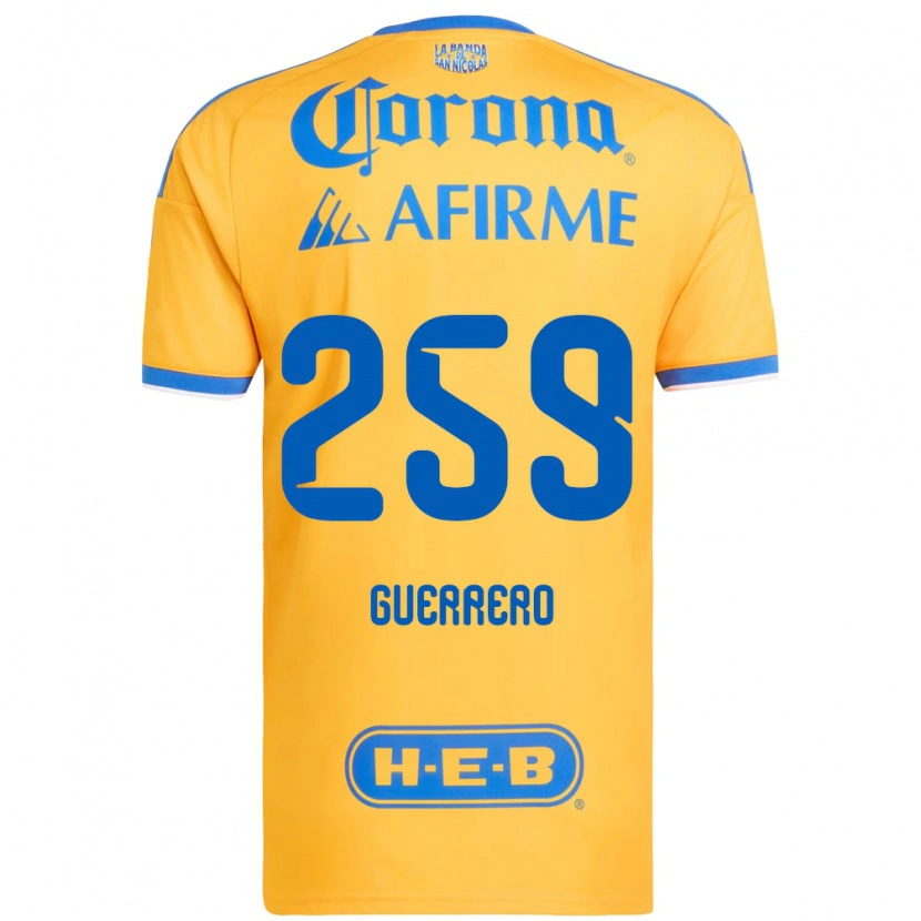 Danxen Dames Erick Guerrero #259 Geel Blauw Thuisshirt Thuistenue 2026/27 T-Shirt