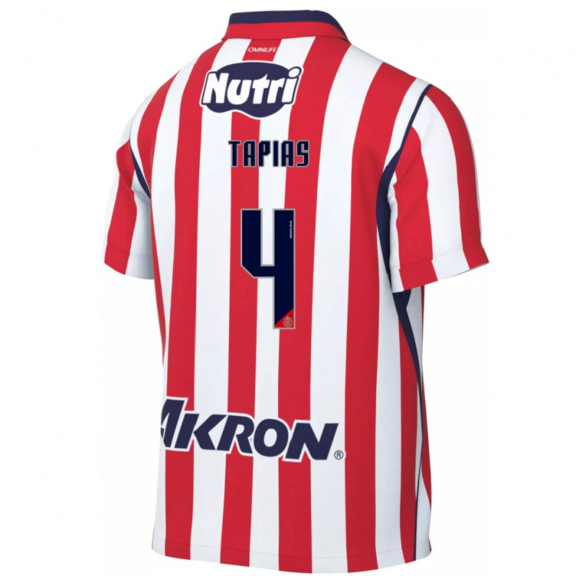 Danxen Dames Miguel Tapias #4 Rood Wit Thuisshirt Thuistenue 2026/27 T-Shirt