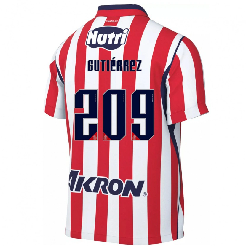 Danxen Dames Edgar Gutiérrez #209 Rood Wit Thuisshirt Thuistenue 2026/27 T-Shirt