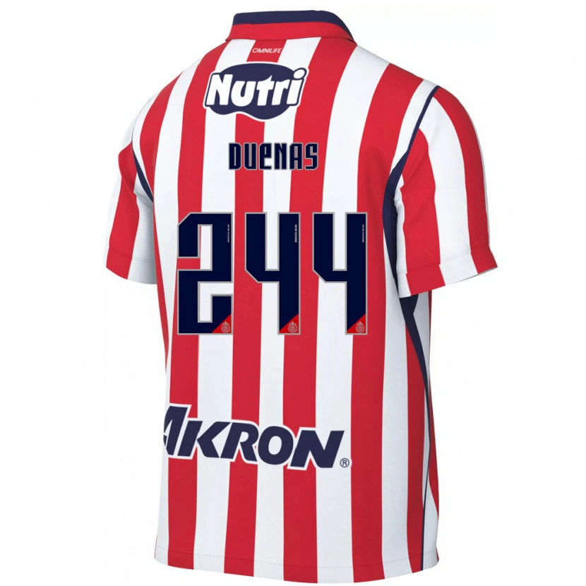 Danxen Dames Omar Dueñas #244 Rood Wit Thuisshirt Thuistenue 2026/27 T-Shirt