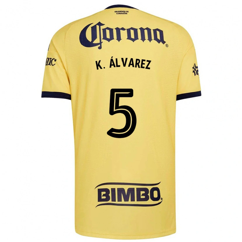 Danxen Dames Kevin Álvarez #5 Geel Rood Zwart Thuisshirt Thuistenue 2026/27 T-Shirt