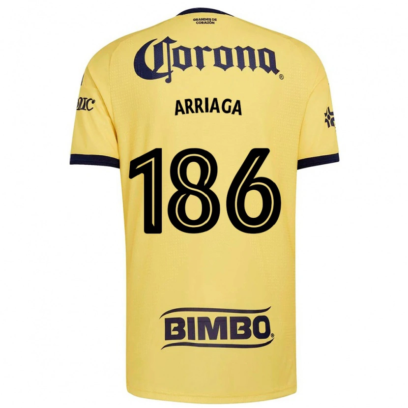 Danxen Dames Diego Arriaga #186 Geel Rood Zwart Thuisshirt Thuistenue 2026/27 T-Shirt
