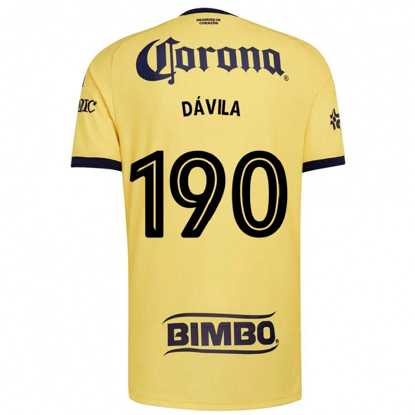 Danxen Dames Emilio Dávila #190 Geel Rood Zwart Thuisshirt Thuistenue 2026/27 T-Shirt