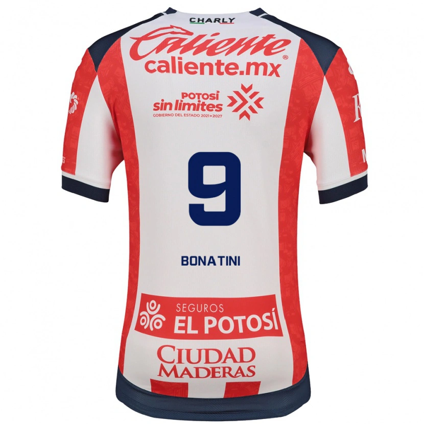 Danxen Dames Leo Bonatini #9 Rood Wit Zwart Thuisshirt Thuistenue 2026/27 T-Shirt