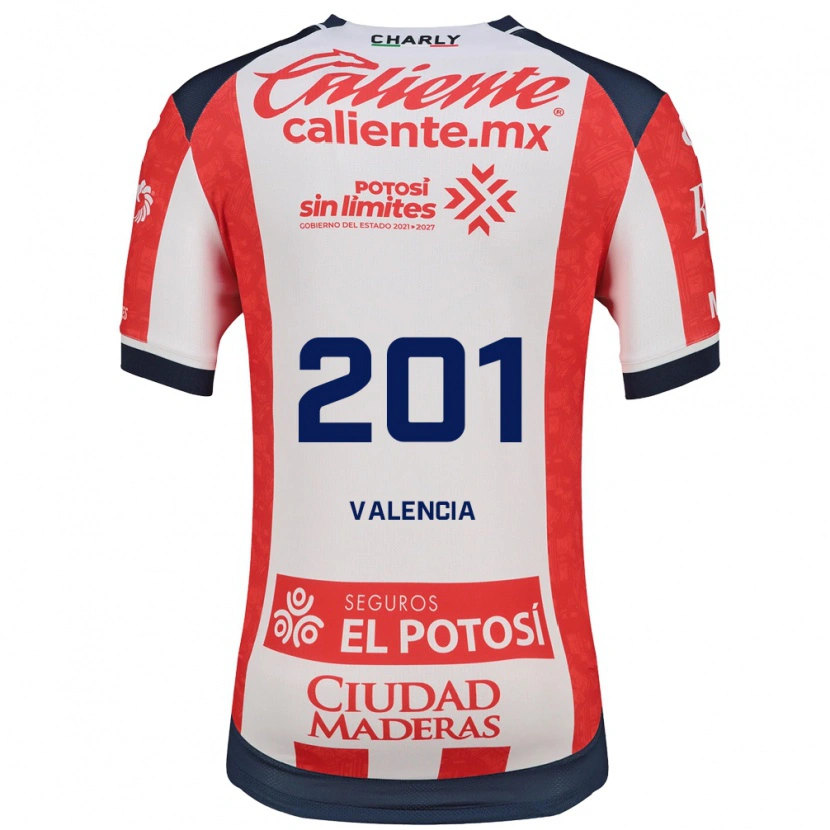 Danxen Dames Cristian Valencia #201 Rood Wit Zwart Thuisshirt Thuistenue 2026/27 T-Shirt