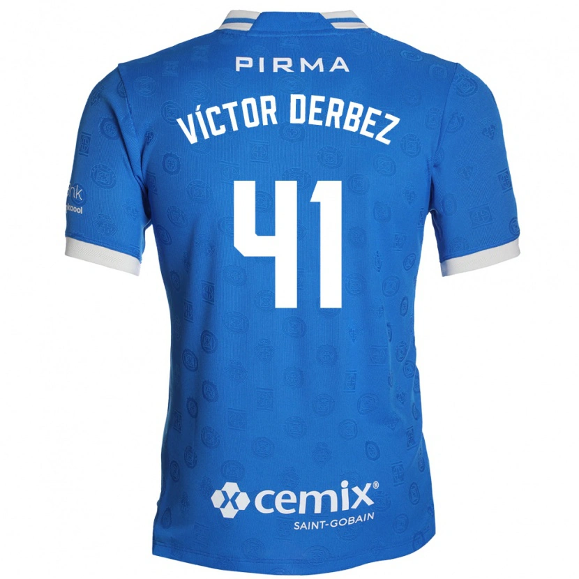 Danxen Dames Louis Víctor Derbez #41 Blauw Wit Rood Thuisshirt Thuistenue 2026/27 T-Shirt