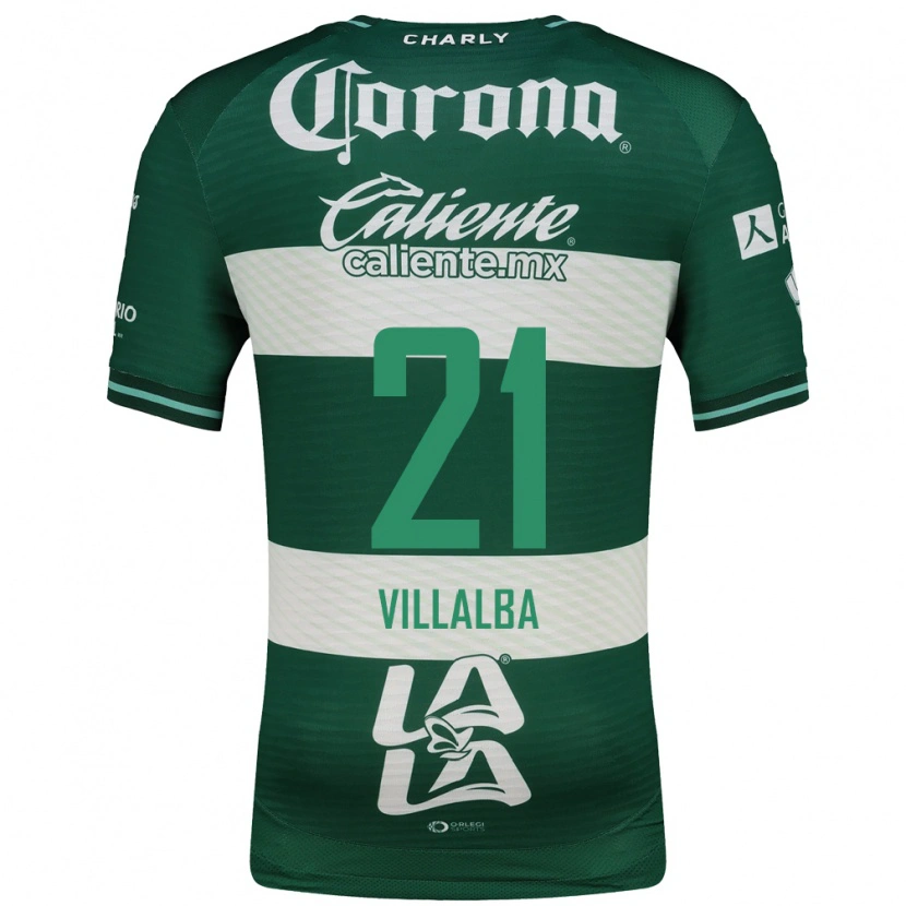 Danxen Dames Fran Villalba #21 Groen Wit Thuisshirt Thuistenue 2026/27 T-Shirt